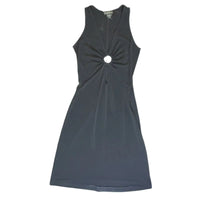 Vintage Bebe Black O-Ring Cutout Mini Dress, Y2K Bodycon - Size XS giving blooms foundation