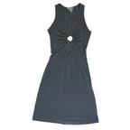 Vintage Bebe Black O-Ring Cutout Mini Dress, Y2K Bodycon - Size XS giving blooms foundation