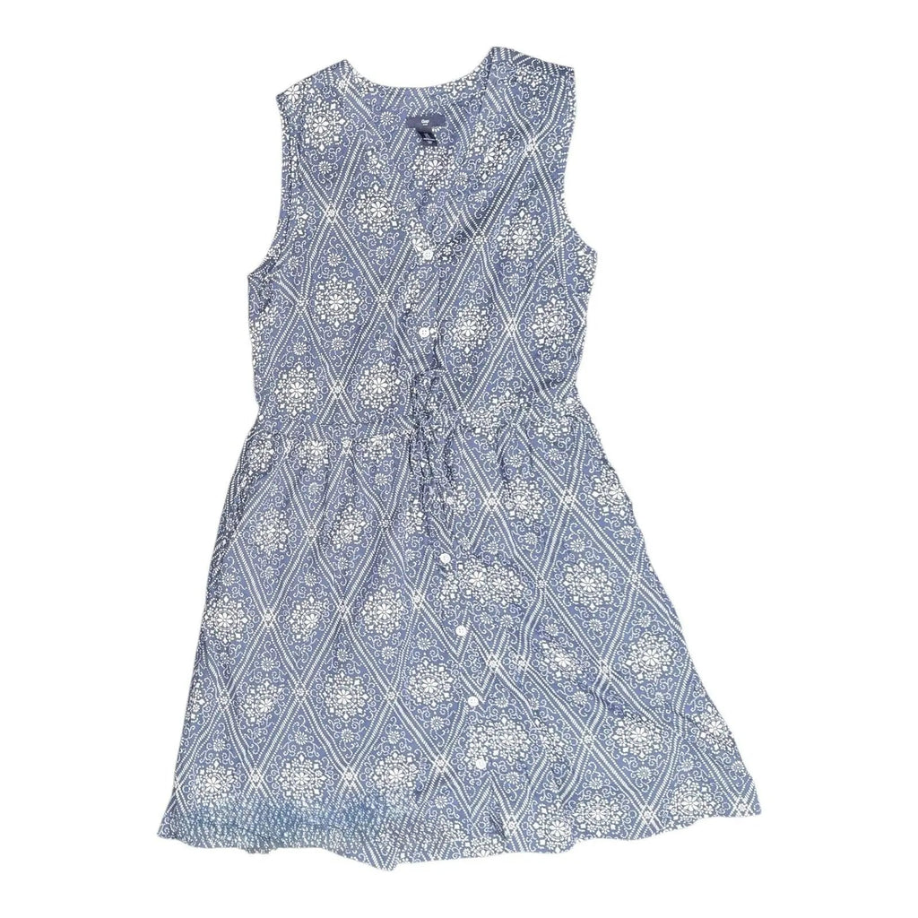 Gap Blue and White Medallion Geometric Print Sleeveless Mini Dress Gap