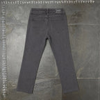 The Room Collective Men's charcoal grey straight leg denim jeans with five-pocket styling.