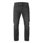 The Room Collective Men's Straight Leg Denim Jeans in charcoal grey wash. Classic five-pocket style.
