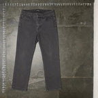 The Room Collective Men's Straight Leg Denim Jeans in charcoal grey wash. Classic five-pocket style.