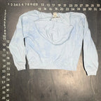 The Room Collective light blue and white tie-dye hoodie with lace-up detail and PINK logo, size M.