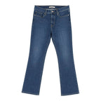 The Room Collective Levi's Women's mid-blue denim bootcut jeans with five-pocket styling and a mid-rise waist.