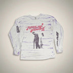 The Room Collective Post Malone Hollywood's Bleeding Runaway Tour 2020 tie-dye long sleeve shirt in white and purple, size Large.