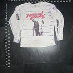 The Room Collective Post Malone Hollywood's Bleeding Runaway Tour 2020 tie-dye long sleeve shirt in purple and white, size Large.